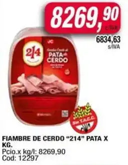 Maxiconsumo Fiambre de cerdo "214" pata oferta