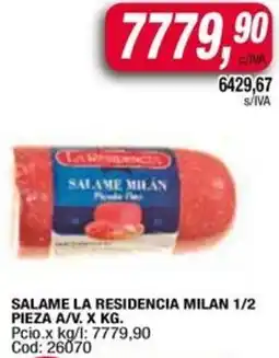 Maxiconsumo Salame la residencia milan oferta