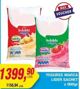 Maxiconsumo Yogures marca lider sachet oferta