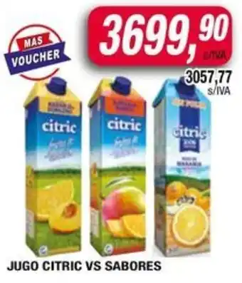 Maxiconsumo Jugo citric vs sabores oferta