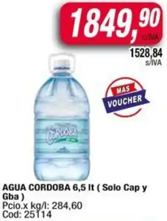 Maxiconsumo Agua cordoba oferta