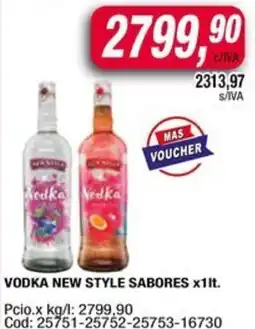 Maxiconsumo Vodka new style sabores oferta