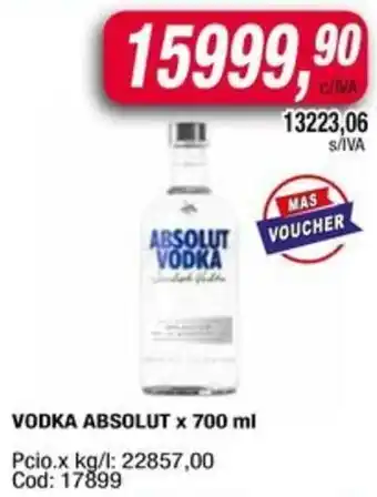 Maxiconsumo Vodka absolut oferta