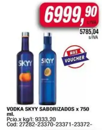 Maxiconsumo Vodka skyy saborizados oferta