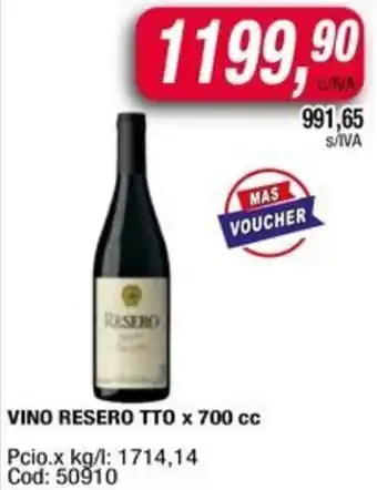 Maxiconsumo Vino resero tto oferta