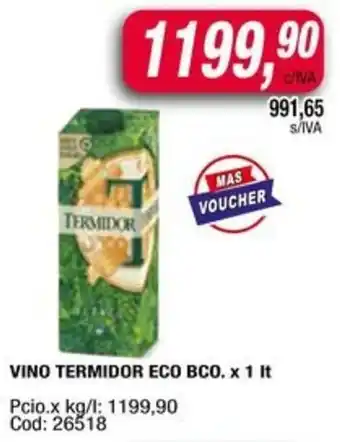 Maxiconsumo Vino termidor eco bco. oferta