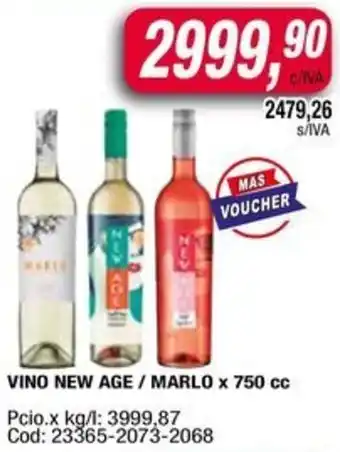 Maxiconsumo Vino new age / marlo oferta