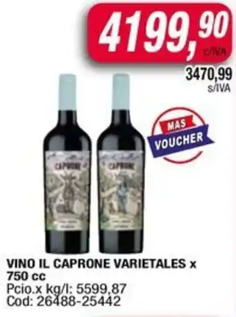 Maxiconsumo Vino il caprone varietales oferta