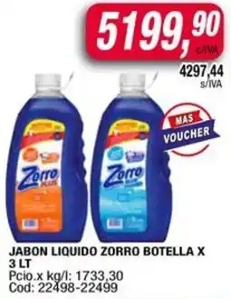 Maxiconsumo Jabon liquido zorro botella oferta