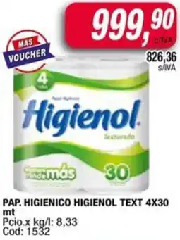 Maxiconsumo Pap. higienico higienol text oferta