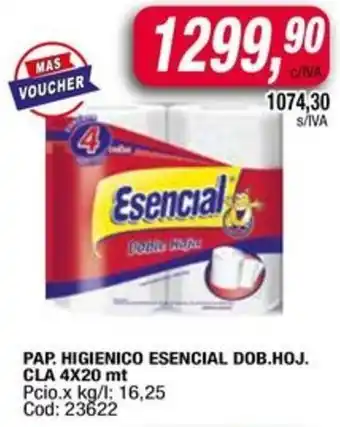 Maxiconsumo Pap. higienico esencial dob.hoj. cla oferta