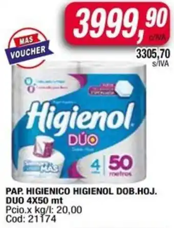 Maxiconsumo Pap. higienico higienol dob.hoj. duo oferta