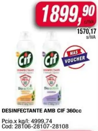 Maxiconsumo Cif desinfectante amb oferta