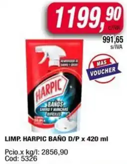 Maxiconsumo Limp. harpic baño d/p oferta