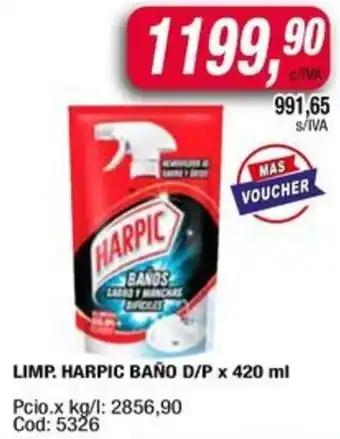 Maxiconsumo Limp. harpic baño d/p oferta