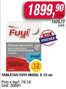 Maxiconsumo Fuyi tabletas mosq. oferta