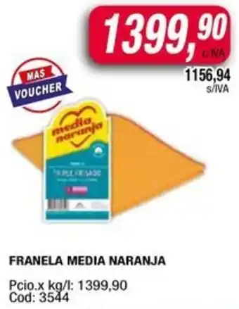 Maxiconsumo Media naranja franela oferta