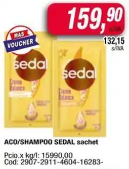 Maxiconsumo Sedal aco/shampoo sachet oferta