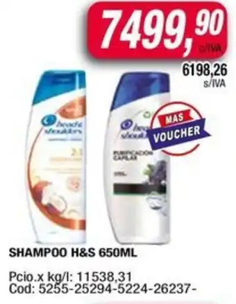 Maxiconsumo H&s shampoo oferta