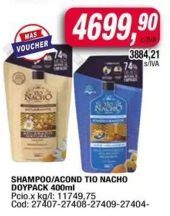 Maxiconsumo Shampoo/acond tio nacho doypack oferta