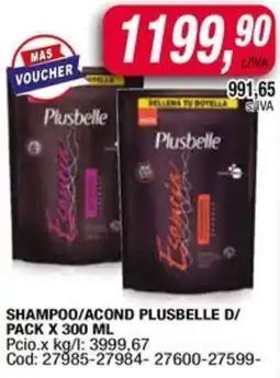 Maxiconsumo Plusbelle shampoo/acond d/ pack oferta