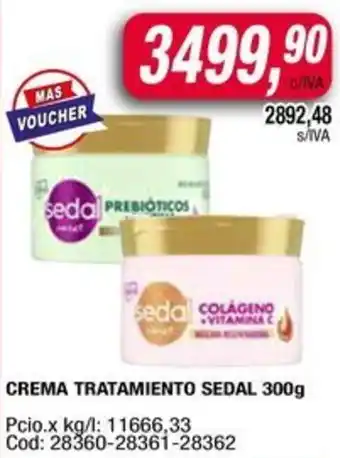 Maxiconsumo Sedal crema tratamiento oferta