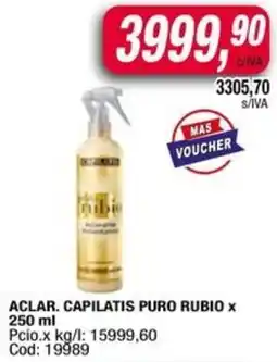 Maxiconsumo Aclar. capilatis puro rubio oferta