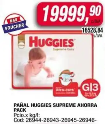 Maxiconsumo Huggies pañal supreme ahorra pack oferta