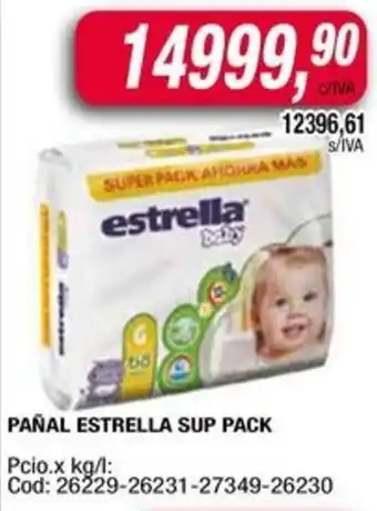 Maxiconsumo Pañal estrella sup pack oferta