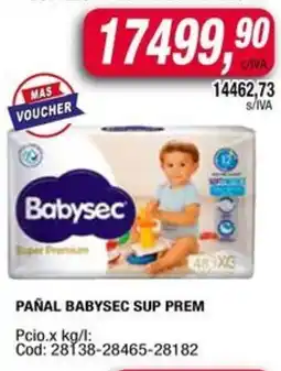 Maxiconsumo Babysec pañal sup prem oferta