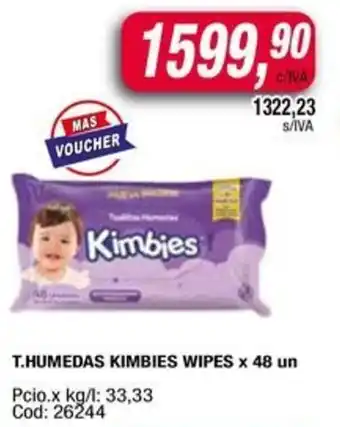 Maxiconsumo T.humedas kimbies wipes oferta