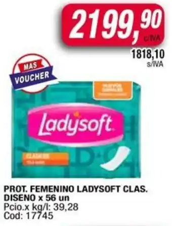 Maxiconsumo Ladysoft prot. femenino clas. diseno oferta