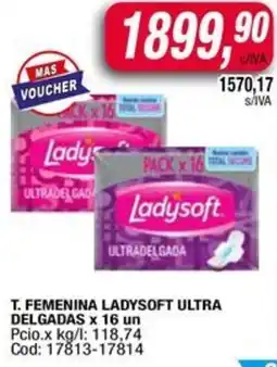 Maxiconsumo Ladysoft t. femenina ultra delgadas oferta