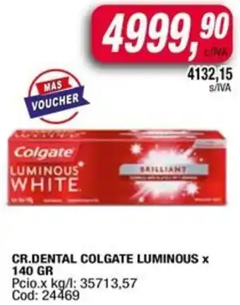 Maxiconsumo Colgate cr.dental luminous oferta