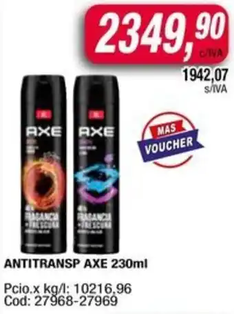 Maxiconsumo Axe antitransp oferta