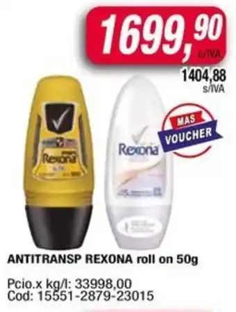 Maxiconsumo Rexona antitransp roll on oferta