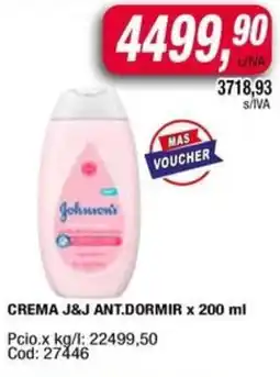 Maxiconsumo J&j crema ant.dormir oferta