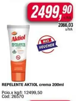 Maxiconsumo Aktiol repelente crema oferta