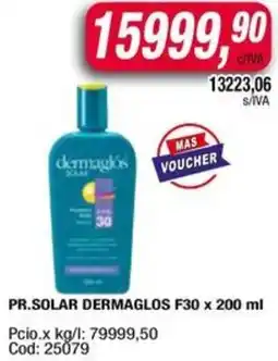 Maxiconsumo Dermaglos pr.solar f30 oferta