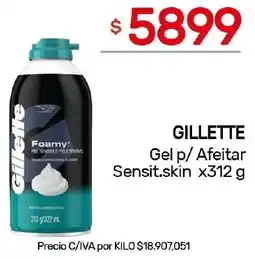 Nini Mayorista Gillette gel p/ afeitar sensit.skin oferta