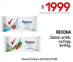 Nini Mayorista Rexona jabón antib. vs.frag. oferta