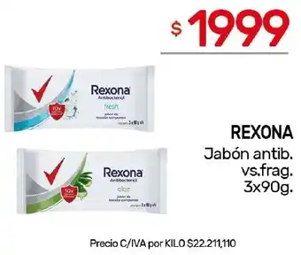 Nini Mayorista Rexona jabón antib. vs.frag. oferta