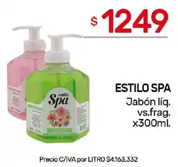 Nini Mayorista Estilo spa jabón líq. vs.frag. oferta