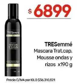 Nini Mayorista Tresemmé mascara trat.cap. mousse ondas y rizos oferta