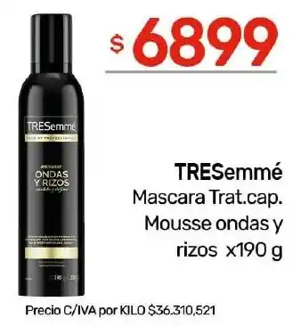 Nini Mayorista Tresemmé mascara trat.cap. mousse ondas y rizos oferta