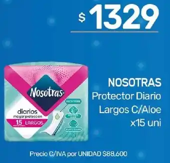 Nini Mayorista Nosotras protector diario largos c/aloe oferta