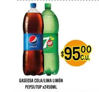 Supermercados Toledo Pepsi/7up Gaseosa Cola/Lima Limón x2450ml oferta
