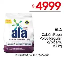 Nini Mayorista Ala jabón ropa polvo regular c/bicarb. oferta