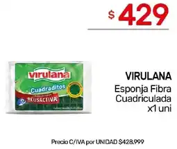 Nini Mayorista Virulana esponja fibra cuadriculada oferta