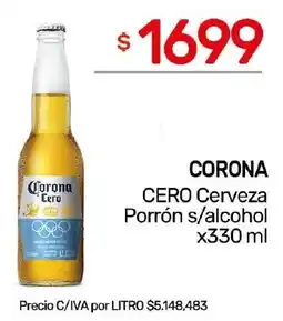 Nini Mayorista Corona cero cerveza porrón s/alcohol oferta